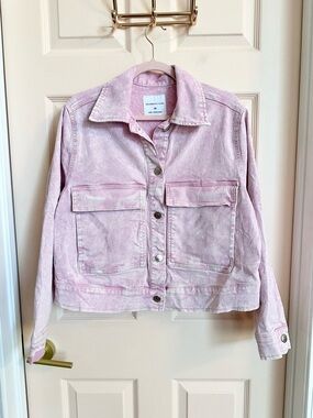 Celebrity pink denim jacket